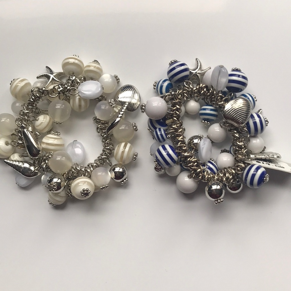 Beach / shell themed stretch bracelets